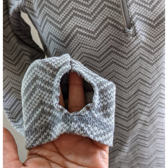 Eddie Bauer Half Zip Pullover Mock Neck Sweater Gray Athletic Medium - Picture 8 of 10